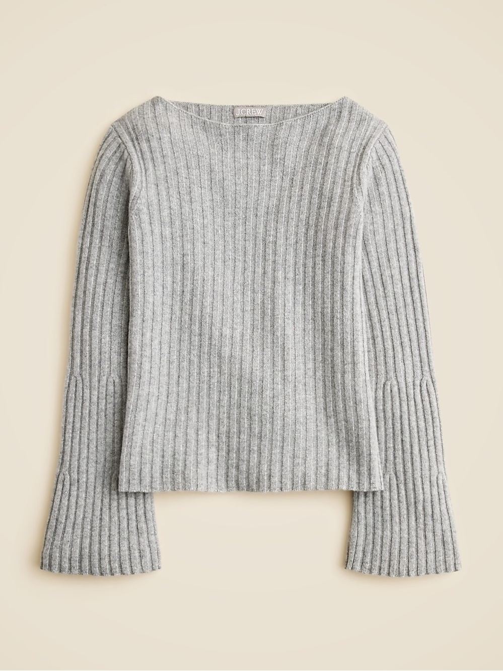 J. Crew Ribbed Boatneck Sweater in Vintage Wool